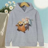 儿童连帽卫衣休闲宽松套头衫 爆款 河狸变身计划周边印花时尚
