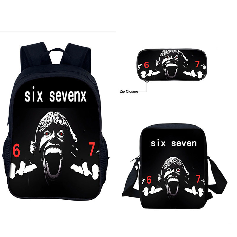 新品67梗印花周边书包中小学生six seven书包三件套,玩具/童车/益智/积木/模型,书包,淘宝优惠券,粉丝福利购,淘宝优惠卷