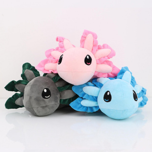 爆款Axolotl plush仿真蝾螈公仔可爱毛绒玩具六角龙鱼玩偶