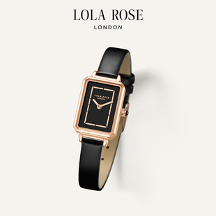 Lola Lola系列黑瑪瑙方形手表女輕奢生日禮物 Ms. Rose羅拉玫瑰