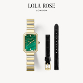 Ms. Lola Rose罗拉玫瑰 英国方糖带钻小绿表手表女新年礼物