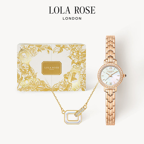 Lola Rose罗拉玫瑰 Lola Q礼盒英国小金表项链耳钉手表女生日礼物