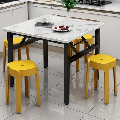 适用折叠桌子吃饭桌餐桌家用出租屋宿舍小方桌子小型简易摆摊矮桌