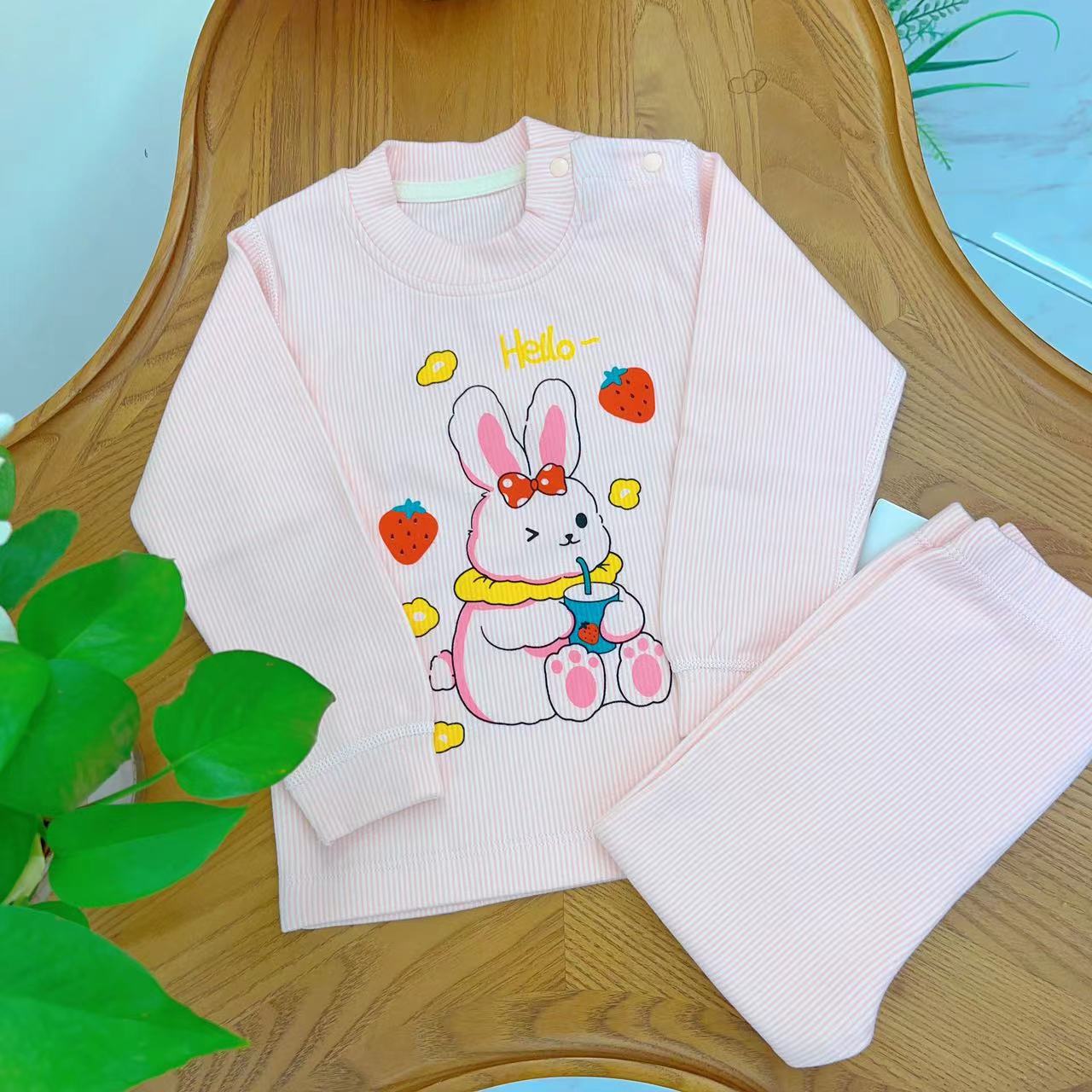 婴格朗迪 儿童家居服套装男女宝宝居家保暖衣睡衣卡通套装YG583