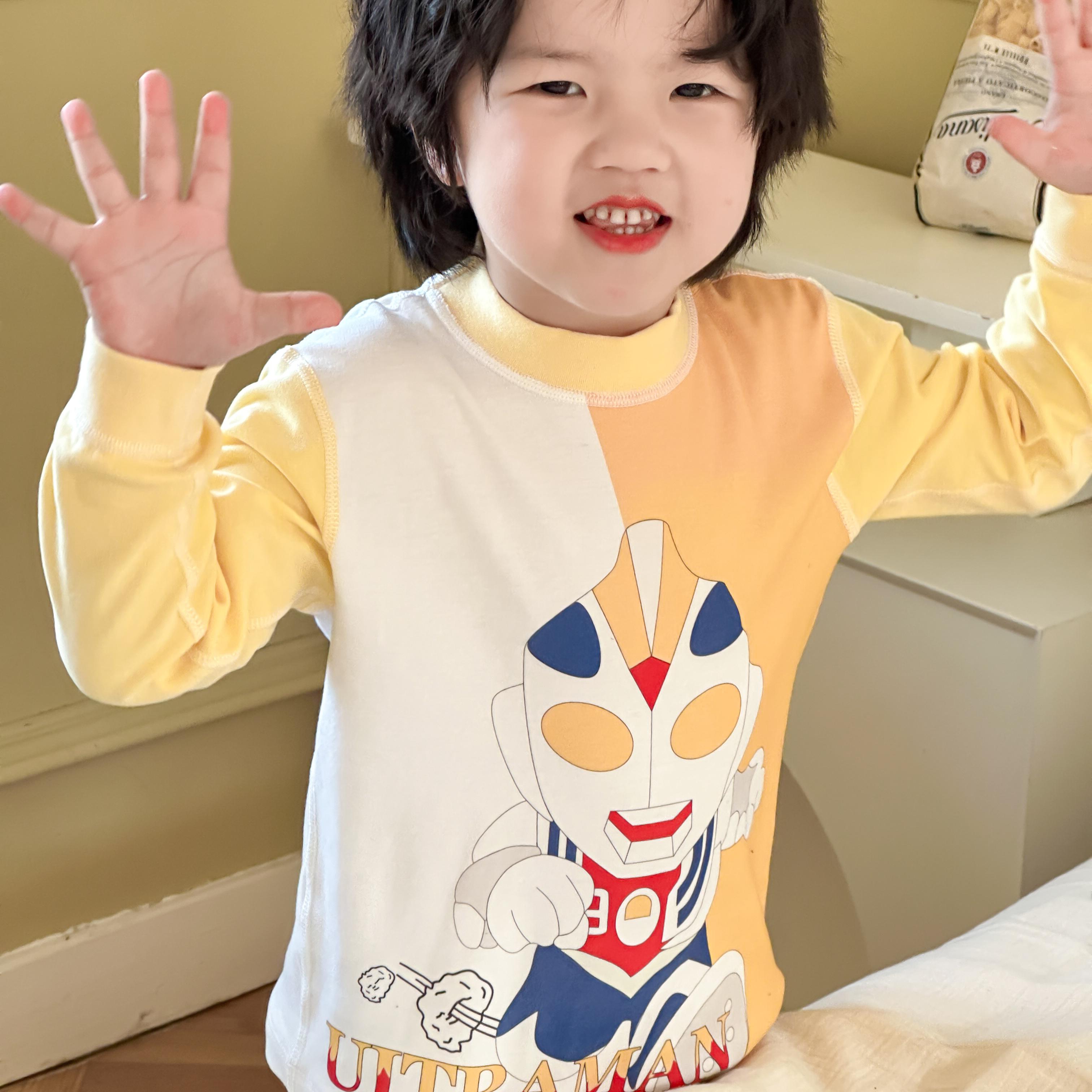 男童睡衣春秋冬纯棉家居服