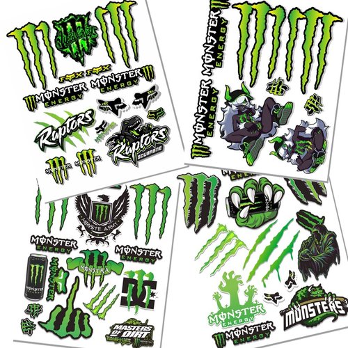 鬼爪魔爪贴纸防水反光头盔贴