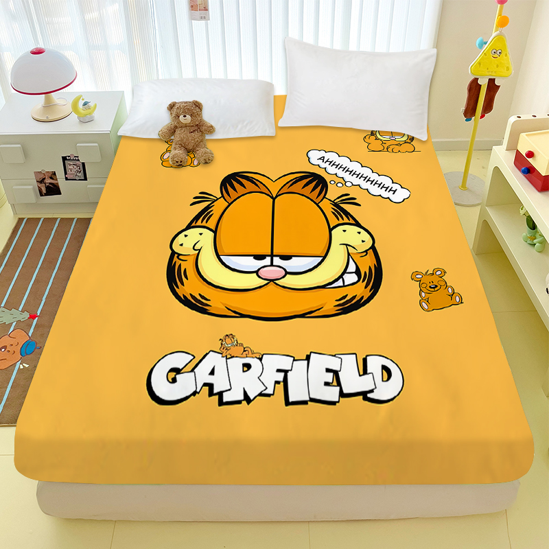 A类garfield加菲猫全棉床笠纯棉宿舍床垫席梦思防尘保护罩床单罩