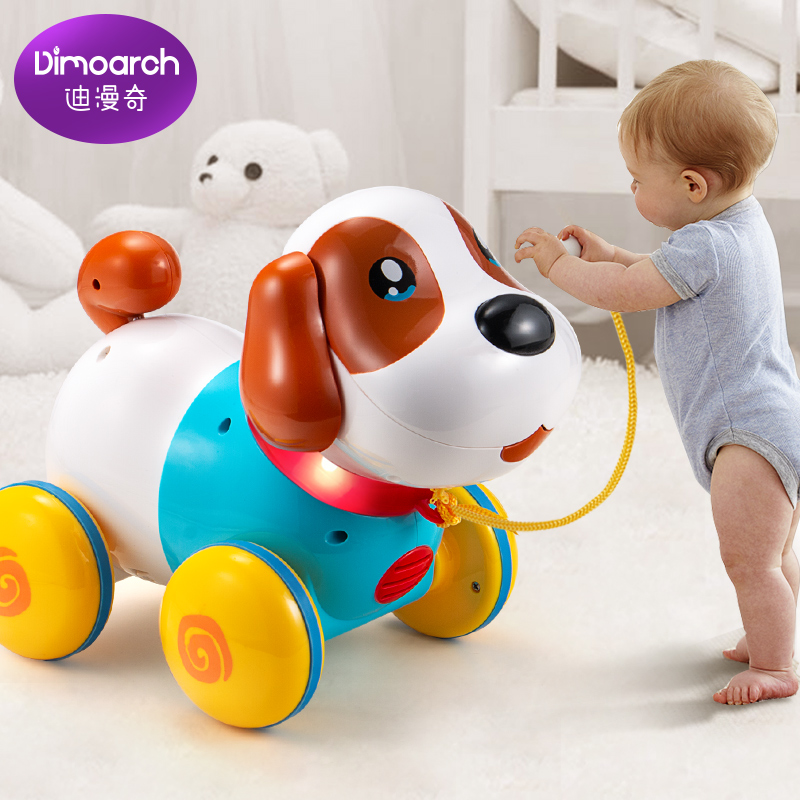 迪漫奇拉线小狗遛狗音乐电动唱歌