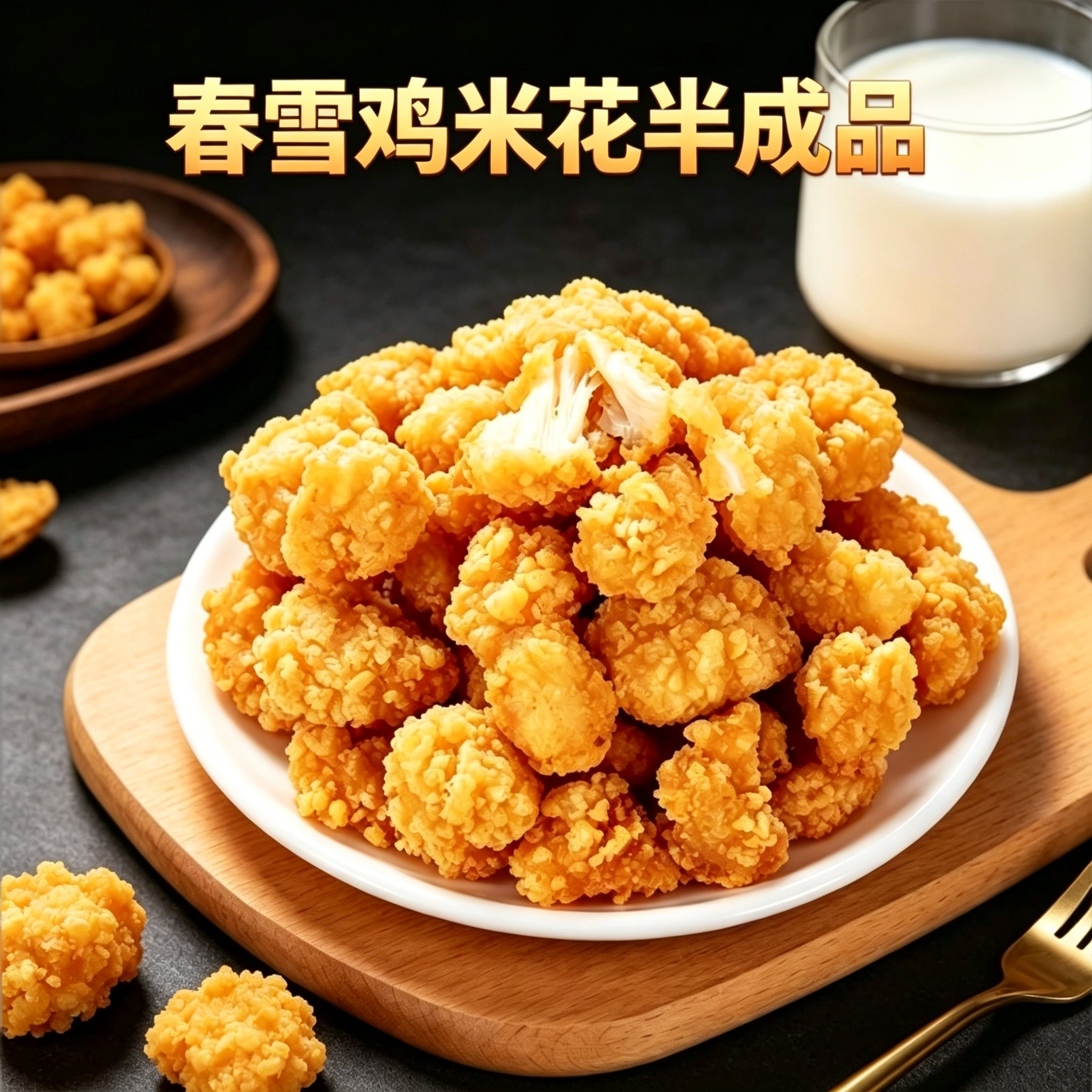 鸡米花黑椒鸡块香煎鸡排爆汁无骨鸡柳空气炸锅零食半成品家庭装