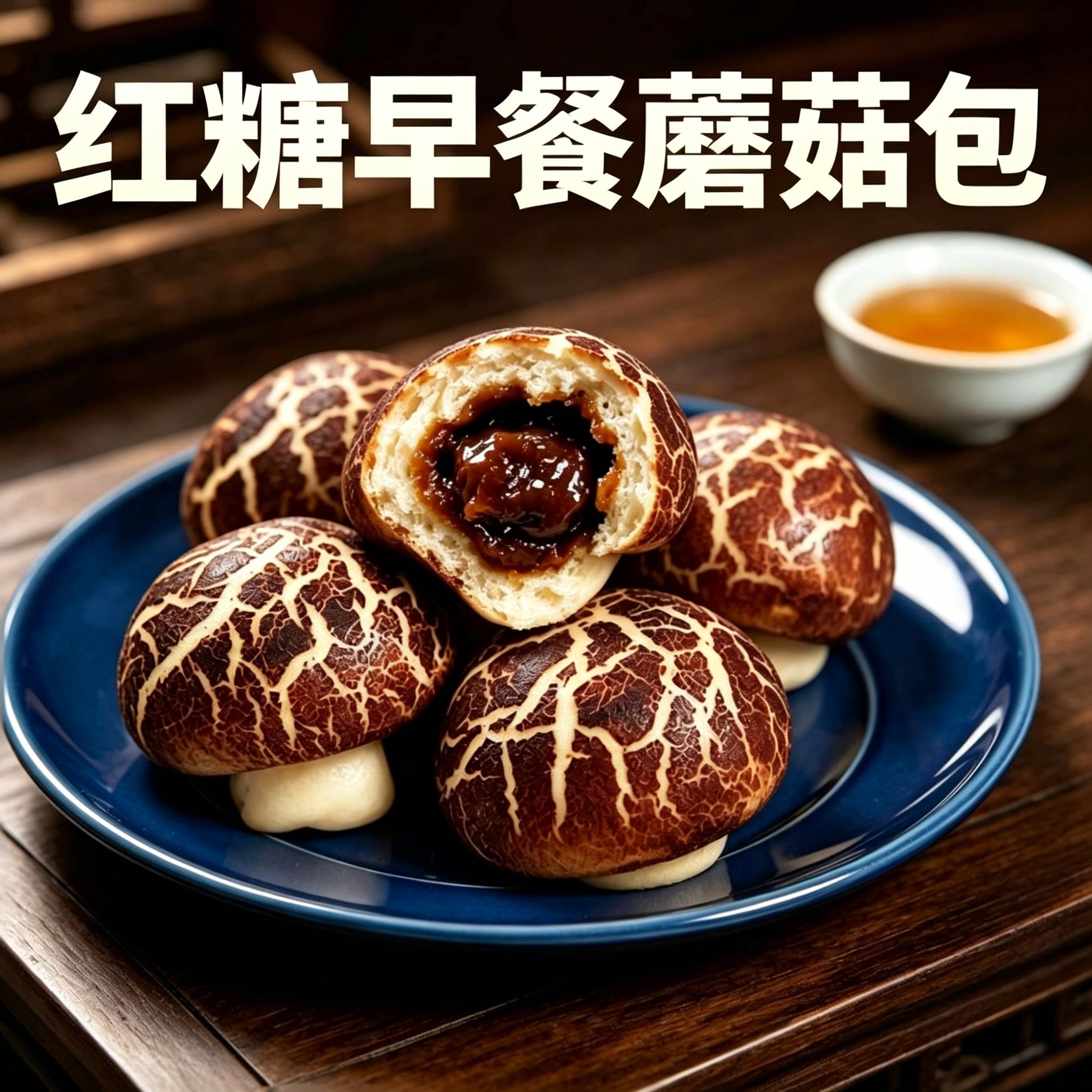 红糖蘑菇宝宝卡通包子图片