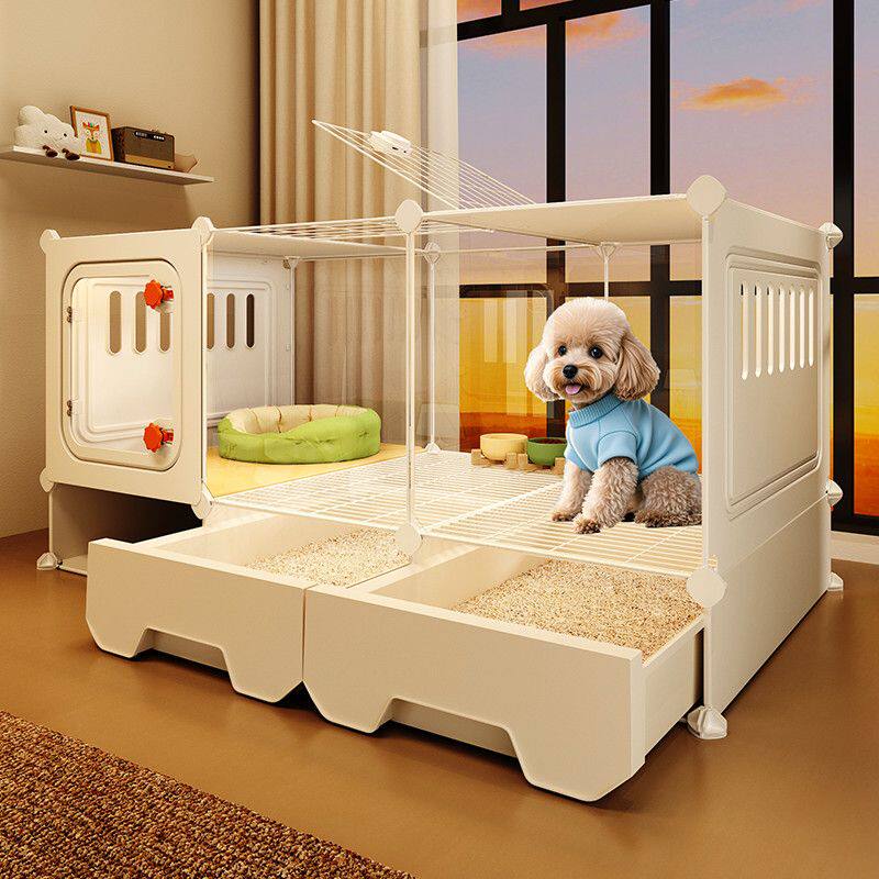 小狗笼子小型犬带厕所分离狗窝一室一厅一卫方便观赏