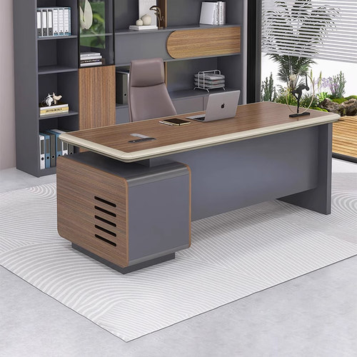 佳居达E1级轻奢铝合金包边老板桌