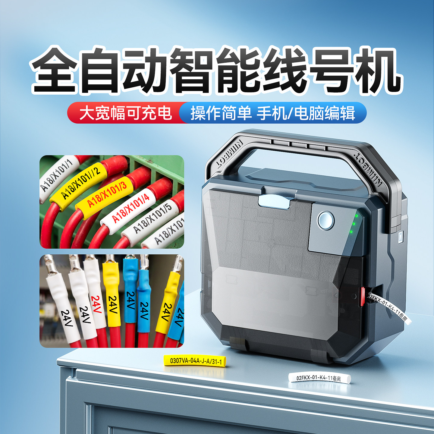精臣C1线号机号码管热缩管打印机
