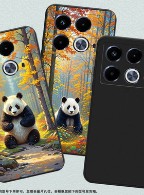 适用传音InfinixNote40Pro手机壳潮流Note40Pro+磨砂壳InfinixNote40高级感X6850中国风熊猫保护套