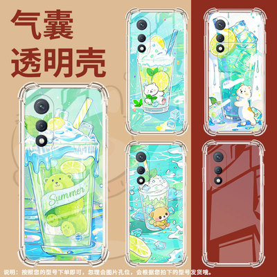 适用传音TecnoPovaCurve气囊壳PovaNeo2四角防摔TecnoPovaNeo3手机壳Pova7Ultra柠檬冰沙杯LH6n个性保护套