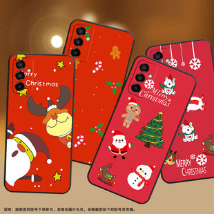 适用三星M02手机壳M14圣诞快乐SM M145F黑色M20硅胶M21s保护套 M105F全包边samsungM12磨砂壳M10防摔爆SM