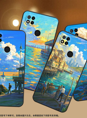 适用红米10手机壳7a防摔爆m1908c3ic全包redmi9a蓝色天空时尚9power保护套红米10x/10c硅胶220233l2c软壳