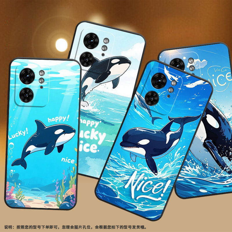 适用MOTOX30Pro手机壳XT2243-2漫画虎鲸S50NeoG85防摔Edge40Pro高级Edge30Fusion个性XT2401-2软壳保护套