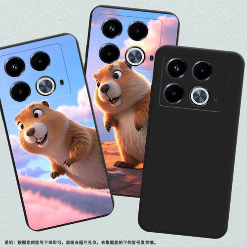 适用传音InfinixNote40手机壳中国风土拨鼠Note40Pro+磨砂壳InfinixNote40Pro高级感X6853潮流保护套
