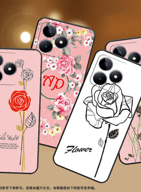 适用RealmeC63手机壳C12超薄RMX2180纯黑色C17防摔文艺芭蕉真我C20软壳RMX3261保护套C25S高级感男女款