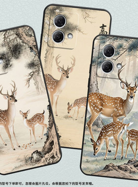 适用MOTOG100手机壳G51防摔XT2221-1白色梅花鹿摩托罗拉G55软壳G73/G82MotorolaGPower个性XT2125-4保护套