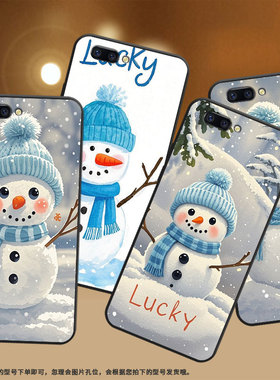 适用OPPOR9ｍ手机壳R9s防摔X9079纯黑色R11超薄0pp0R11s保护套R15x商务R17/A59高级CPH1715圆圆雪人外壳