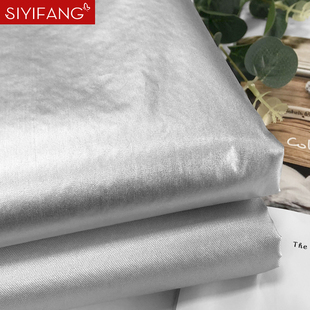 涂银牛津布涤塔夫复合PP棉绒植绒面料防水防晒隔热遮光保温车罩布