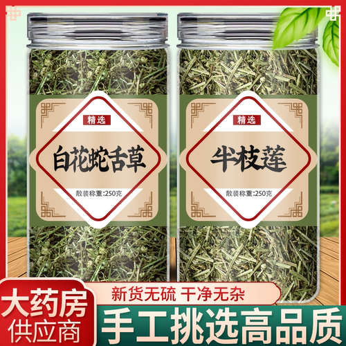 白花蛇舌草和半枝莲中药材