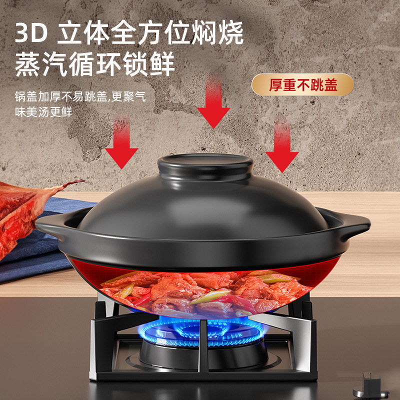 米线专用砂锅明火耐高温黄焖鸡煲仔饭米线粉丝煲砂锅炖煲浅锅