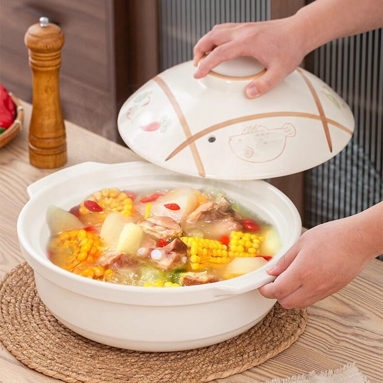 砂锅煲家用煲汤电磁两用平锅砂锅家用砂锅陶瓷陶瓷锅煲仔饭耐高温