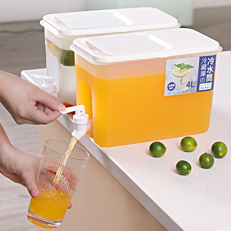 冷水壶带龙头塑料放冰箱水果茶壶夏柠檬水瓶水壶凉水桶冷泡瓶