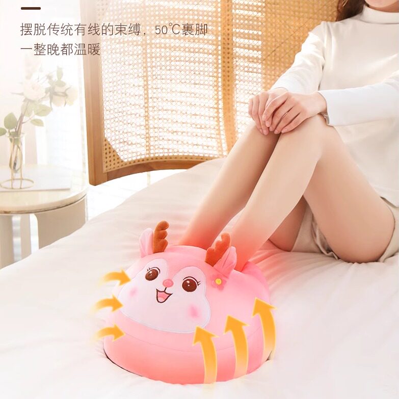 暖脚宝冬季足底取暖器充电加热家用卡通保暖足部暖脚器暖脚神器