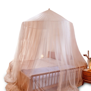 蚊帐抗菌圆顶吊挂欧式加大号拼接床加宽母子双床合并宫廷家用超大