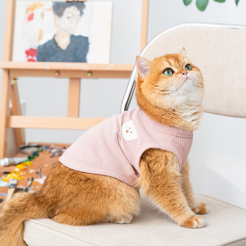 御膳爷猫狗通用棉可爱半截背心