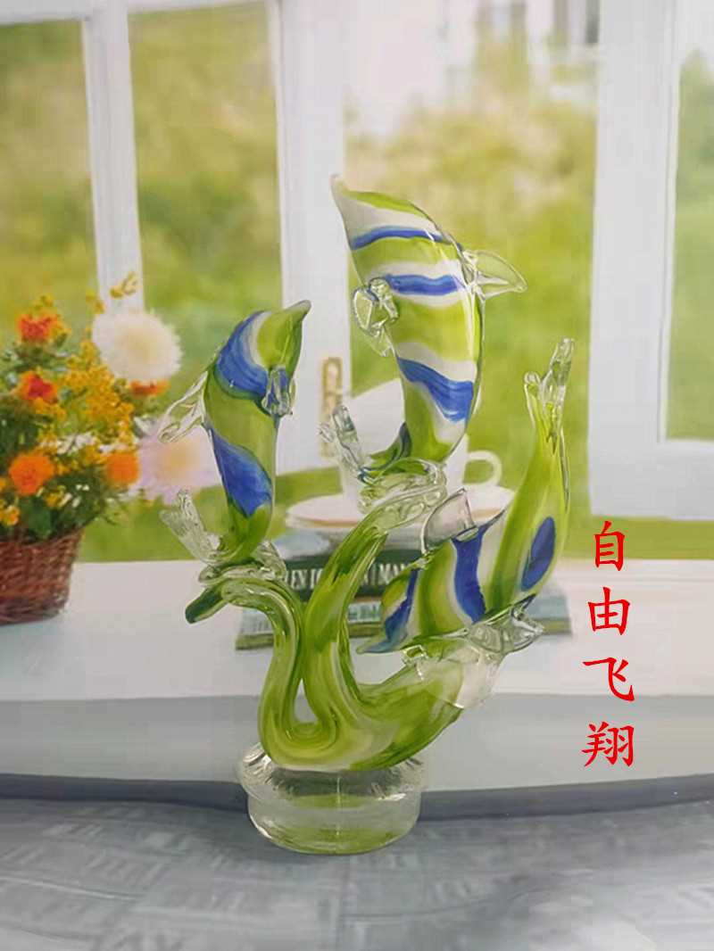 高档水晶动物琉璃摆件海豚客厅创意桌面玻璃工艺品酒柜电视柜创意高性价比高么？
