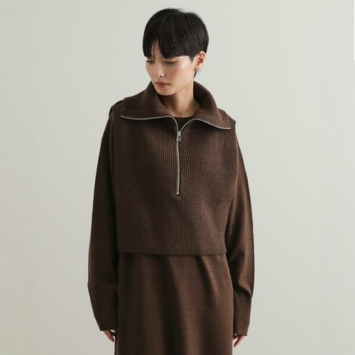 淑女直筒羊毛混纺纯色