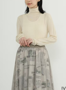 纯元  neuf  cent...1网纹金银线薄款高领针织长袖