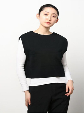 日单 green 1@bel rel@xing   纯色V领叠穿马甲