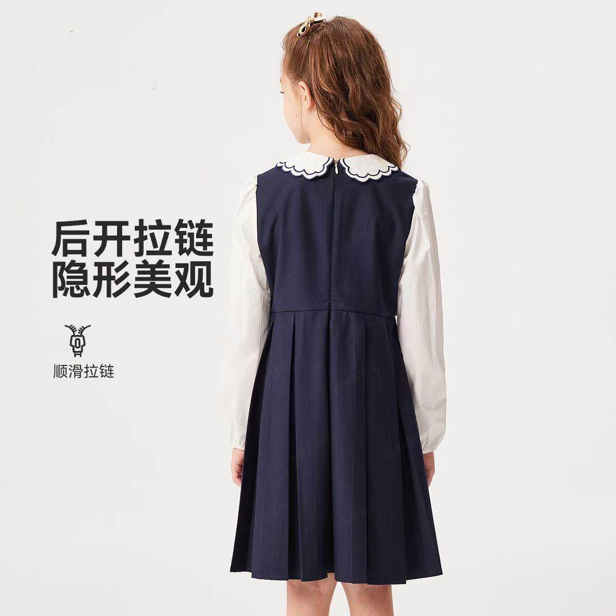 裙女童连衣裙春装EWB儿2025新款韩版学院风童子长袖女孩公主子裙