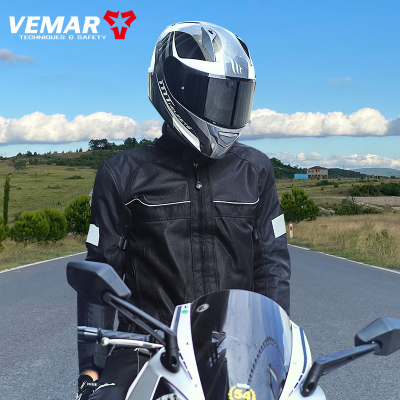 vemar机车夏季骑行服男款网眼透气CE2级护具防摔机车服赛车装备