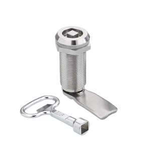 不锈钢加长三角锁MS705一字四角户外配电箱圆柱锁自动化机柜锁芯