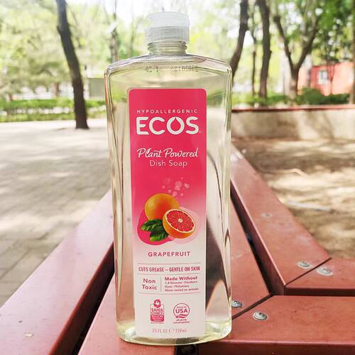 美国进口ECOS 地球之友不伤手浓缩洗洁精洗碗液洗涤灵739ml
