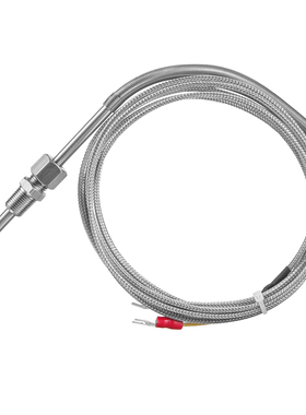 1250度K型热电偶高温度传感器1/8牙不锈钢304可调探头长度活动头