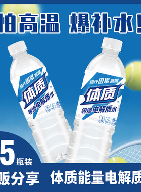 【中沃出品】体质等渗电解质水西柚味600ml*15瓶运动健身补充水分