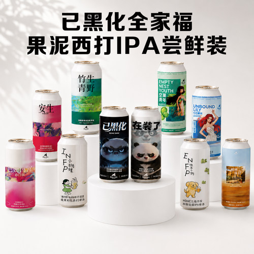 亚刻部落十二种口味果泥精酿啤酒大罐500ml罐装