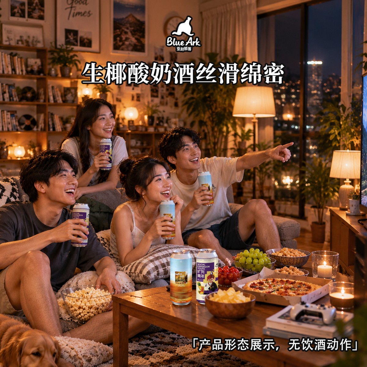 亚刻部落枫林假日扩列青年生椰拿铁酸奶芒果杏果果泥啤酒500ML*2