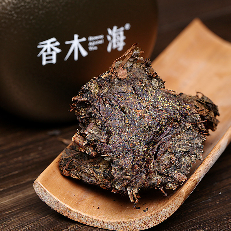 安化黑茶湖南特产香木海一级特级2012年金花茯砖千两颗粒天尖小罐