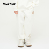 款 MLB儿童官方男女童醒目LOGO束脚百搭抽绳松紧腰长裤 春季