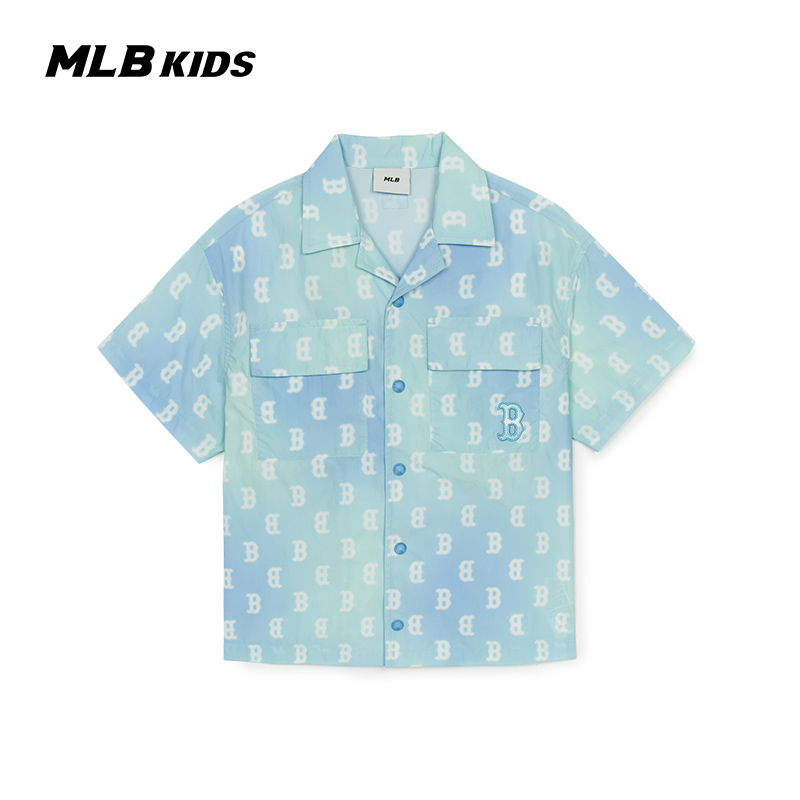 MLB儿童官方男女童老花梭织衬衫