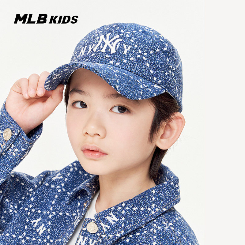 MLB儿童官方男女童潮流复古老花棒球帽时尚百搭遮阳帽